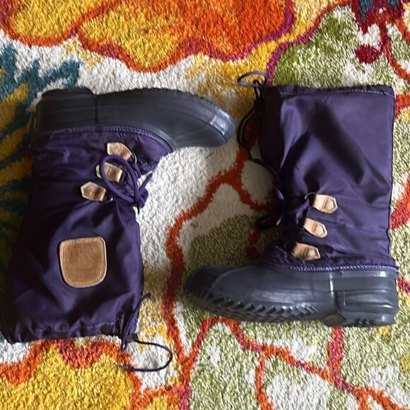 VINTAGE WOMENS 9 SNOWLION SOREL WINTER BOOTS - Picture 2 of 9